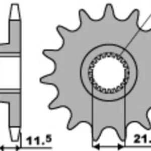 PBR Staal standaard voortandwiel 2051 - 520