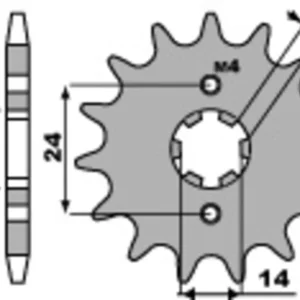PBR Staal standaard voortandwiel 2153 - 420