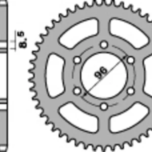 PBR Staal standaard voortandwiel 813 - 520