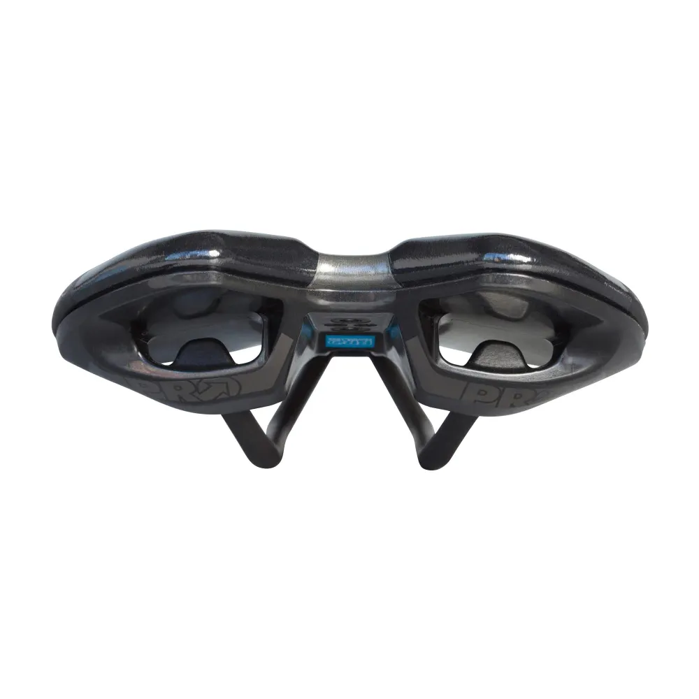 PRO FALCON GEL142mm Zadel Roestvrij Staal Rails Zwart