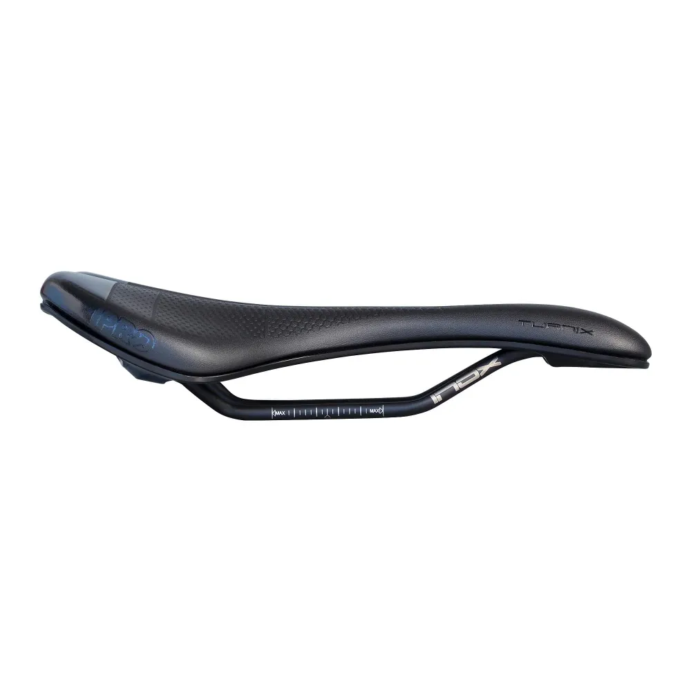 PRO TURNIX GEL 142mm Zadel Roestvrijstalen Rails Zwart