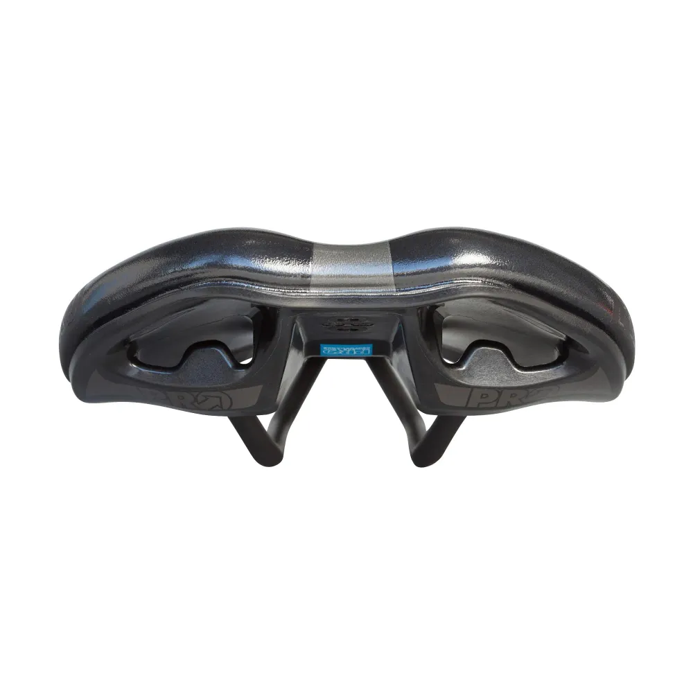 PRO TURNIX GEL 142mm Zadel Roestvrijstalen Rails Zwart