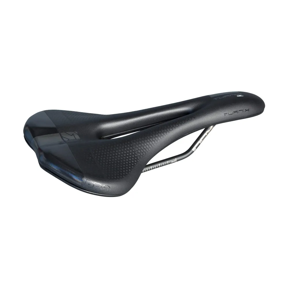 PRO TURNIX GEL 142mm Zadel Roestvrijstalen Rails Zwart