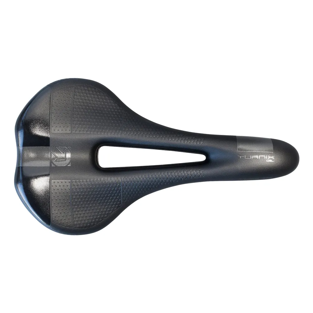 PRO TURNIX GEL 142mm Zadel Roestvrijstalen Rails Zwart