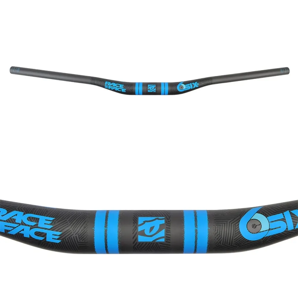 RACE FACE SIXC Carbon Verhoogd 20mm 820mm Blauw stuur