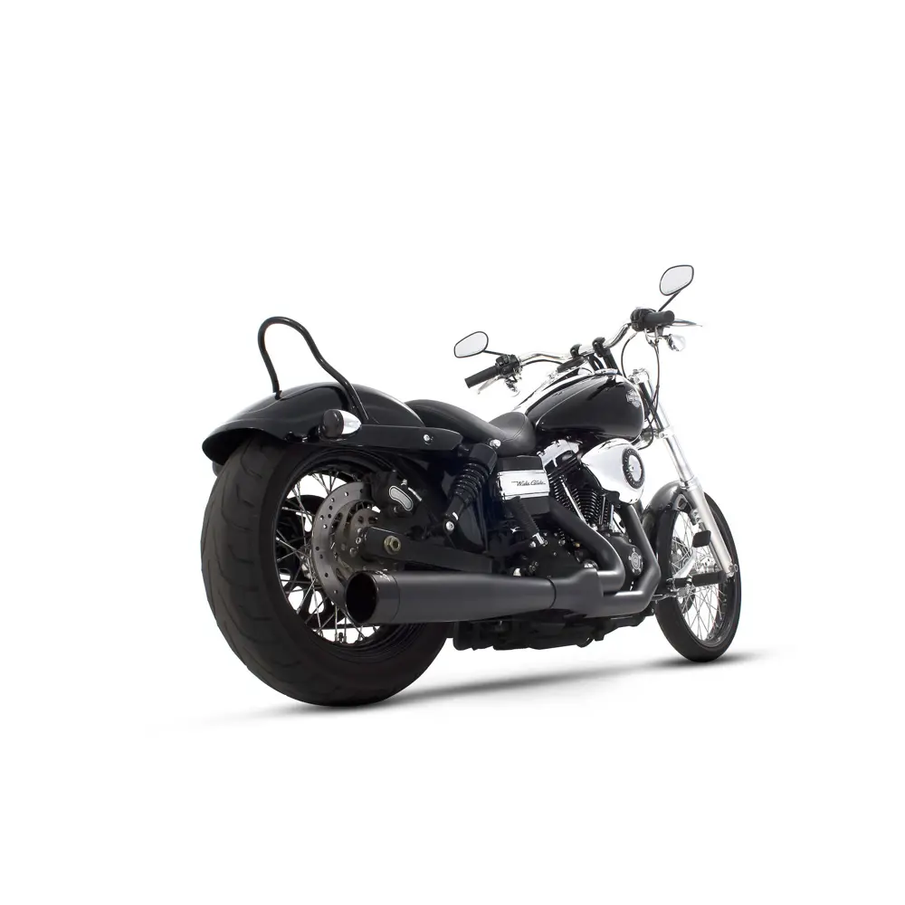 Rinehart 2-into-1 zwart FXD uitlaatsysteem voor Harley