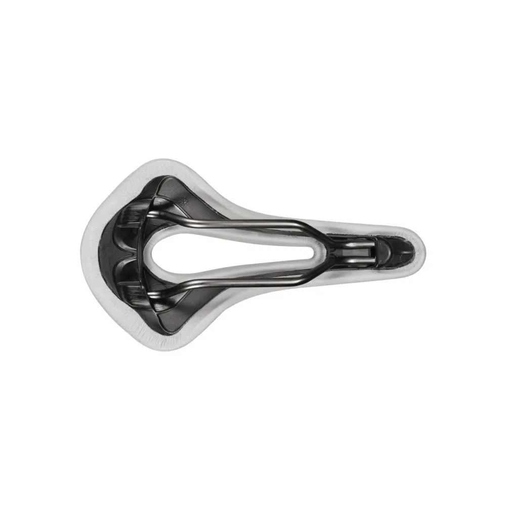 SAN MARCO ALLROAD SUPERCONFORT OPEN-FIT RACING L3 Zadel 146mm Breedte Xsilite Stalen Rails Grijs/Wit