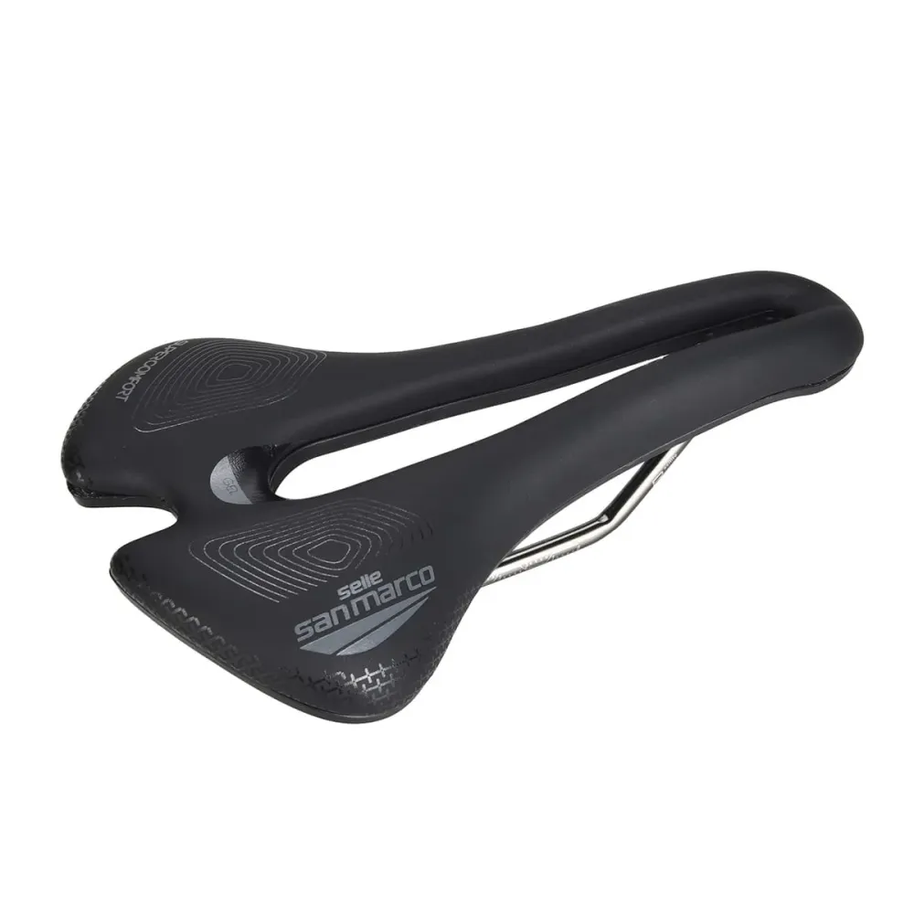 SAN MARCO APSIDE SHORT SUPERCOMFORT OPEN-FIT RACING SADDLE 149mm Mangaan rails
