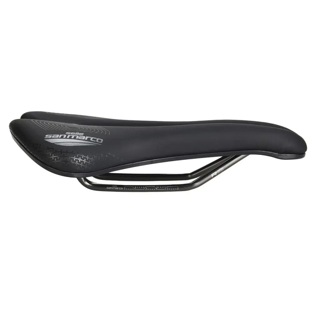 SAN MARCO APSIDE SHORT SUPERCOMFORT OPEN-FIT RACING SADDLE 149mm Mangaan rails