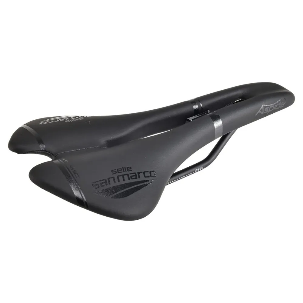 SAN MARCO ASPIDE DYNAMIC OPEN FIT WIDE Rails Zadel Mangaan Zwart