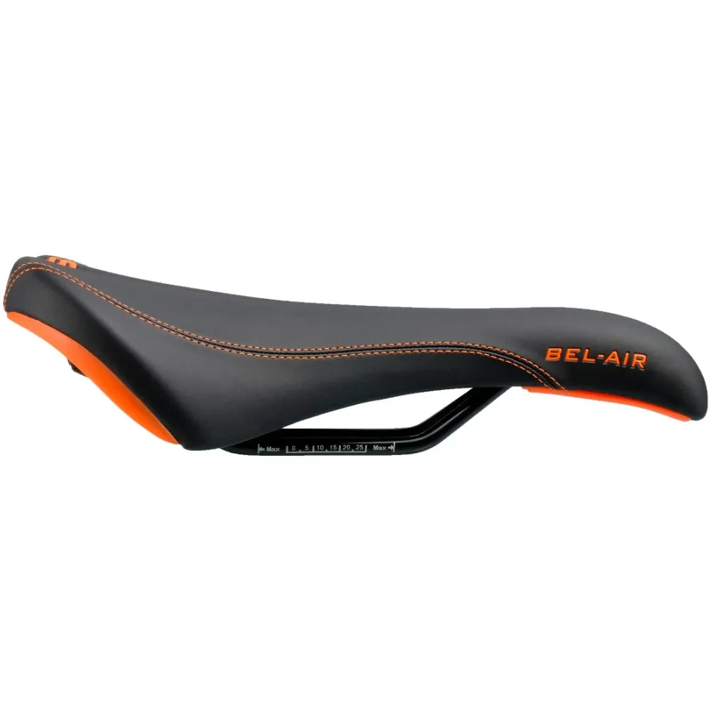 SDG BEL-AIR RL Stalen Rails Zadel Zwart/Oranje