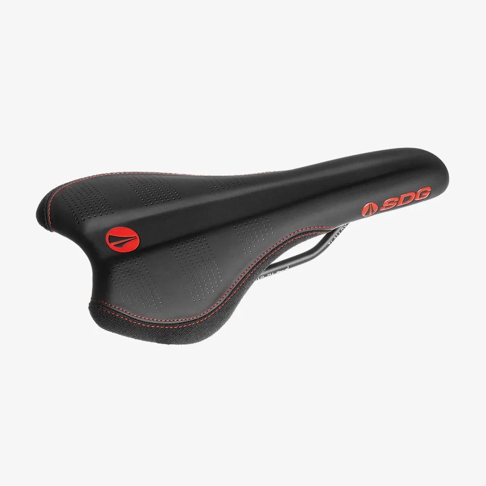 SDG RADAR MTN Rails Titanium-Alu Zadel Zwart/Rood