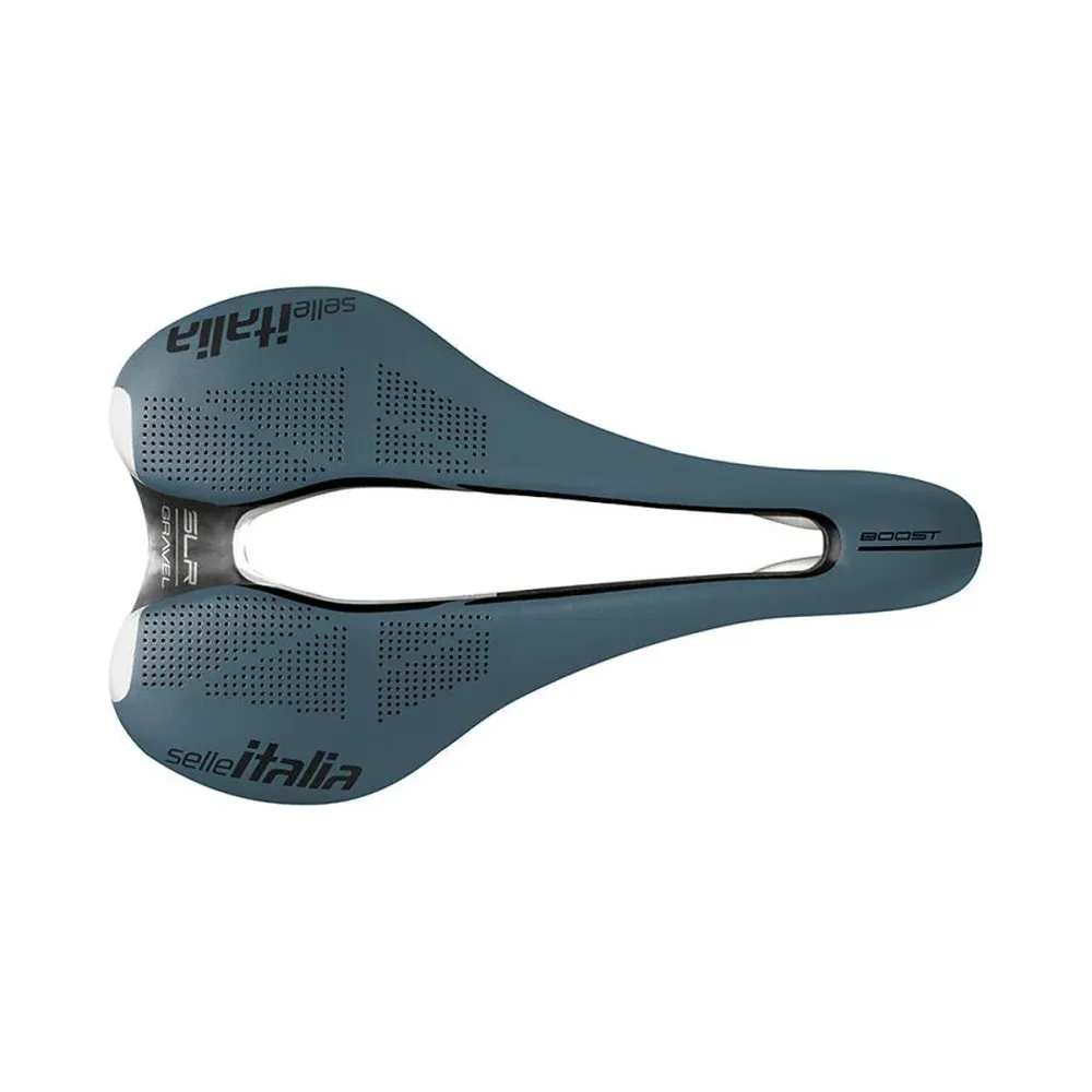 SELLE ITALIA SLR BOOST zadel GRAVEL SUPERFLOW S-sporen TI316 Blauw