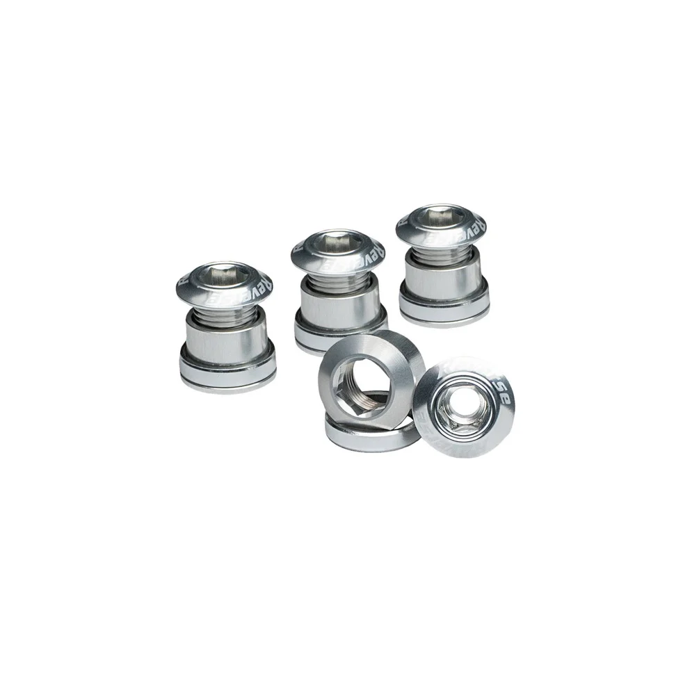 Set van 4 schoorsteenschroeven zilver