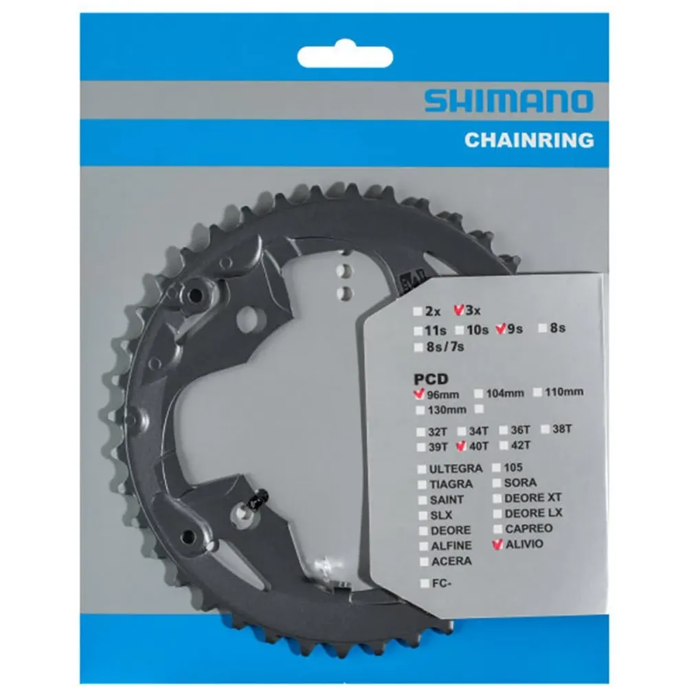 SHIMANO ALIVIO M4000 9V 4 Gats 96mm Intermediair/buiten liggend kettingblad