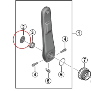 SHIMANO Crankafdekking voor FC-R8100-P crankstel