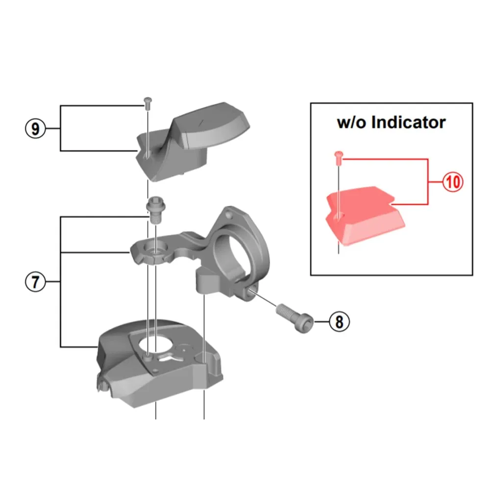 SHIMANO SLX M7000 Rechte Schakelindicator Afdekking