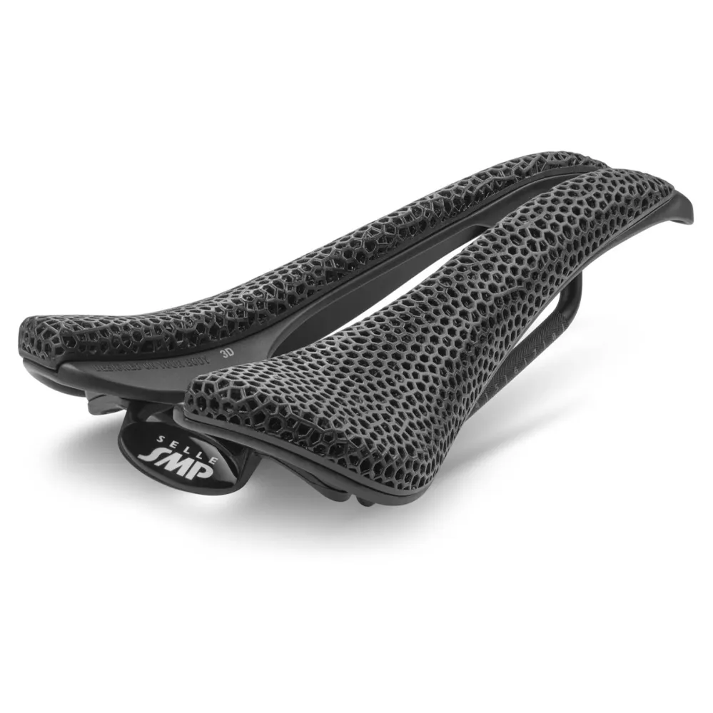 SMP EVO 3D Zadel Roestvrij Staal Rails Zwart