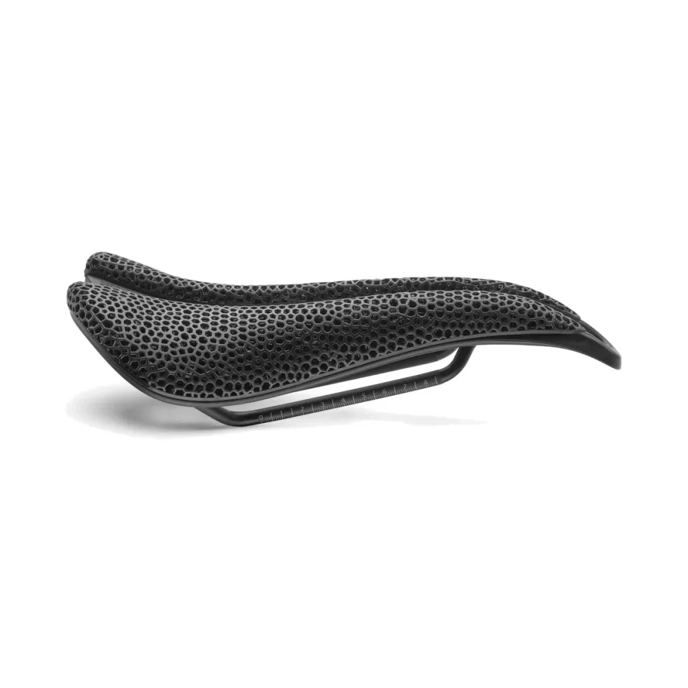 SMP EVO 3D Zadel Roestvrij Staal Rails Zwart