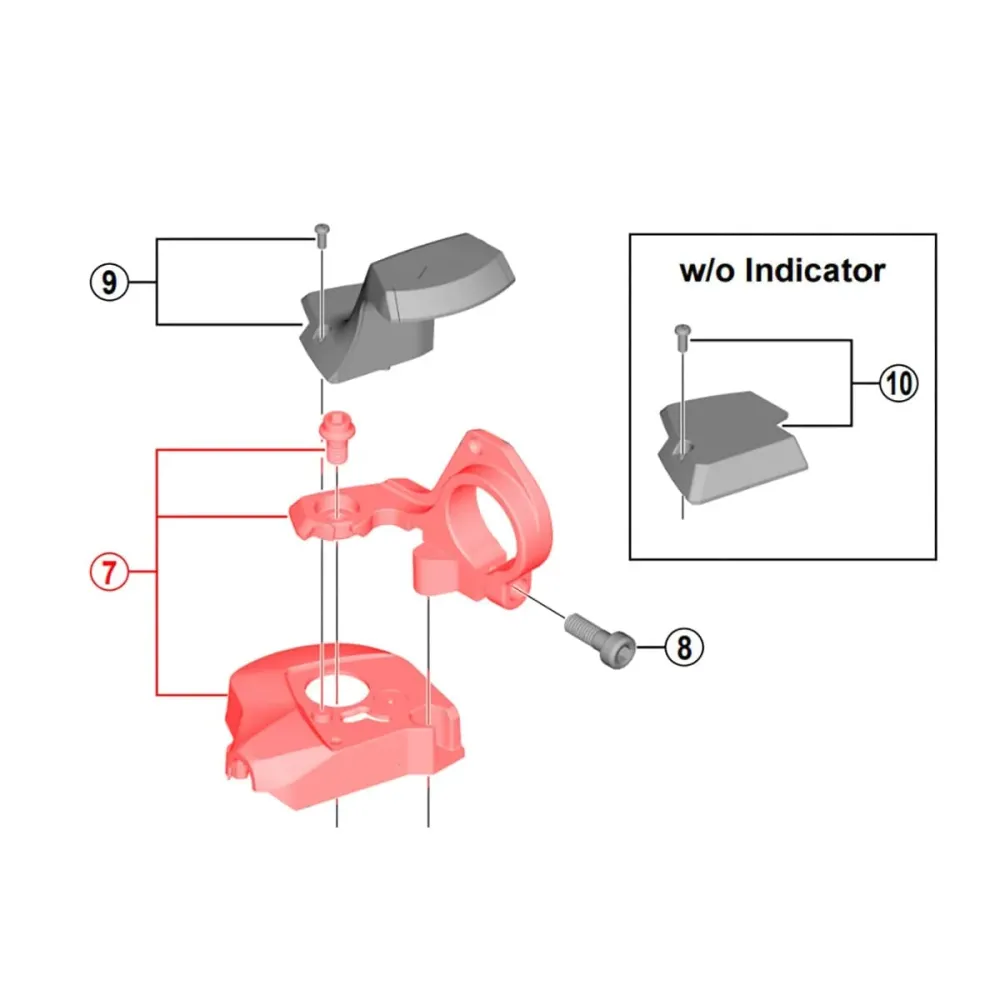 Snelheidsregelhoes voor SHIMANO SLX M7000 11V Indicator rechts