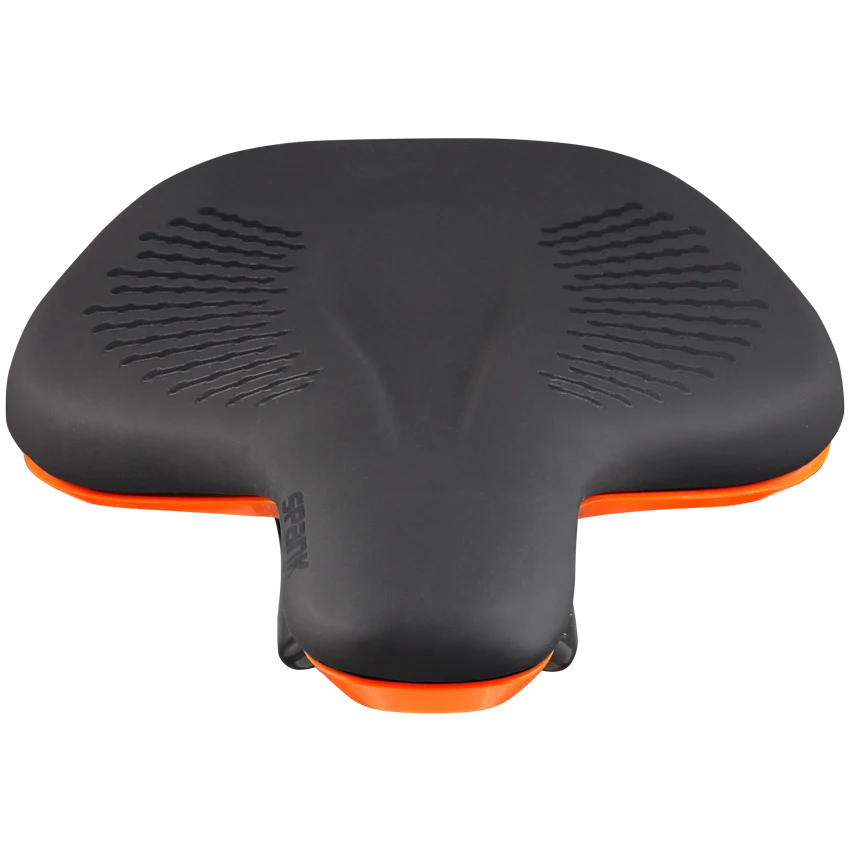SPANK OOZY 220 144mm Zadel CrN/Ti Rails Oranje