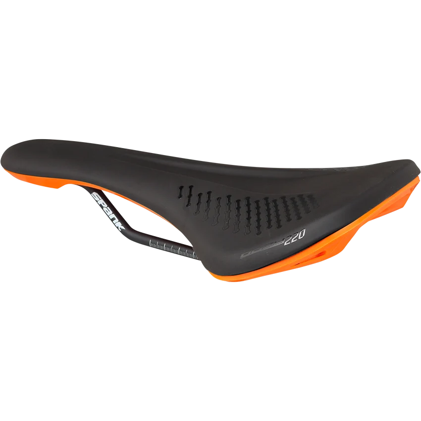 SPANK OOZY 220 144mm Zadel CrN/Ti Rails Oranje