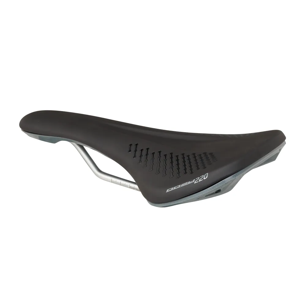 SPANK OOZY 220 144mm Zadel CrN/Ti Rails Grijs