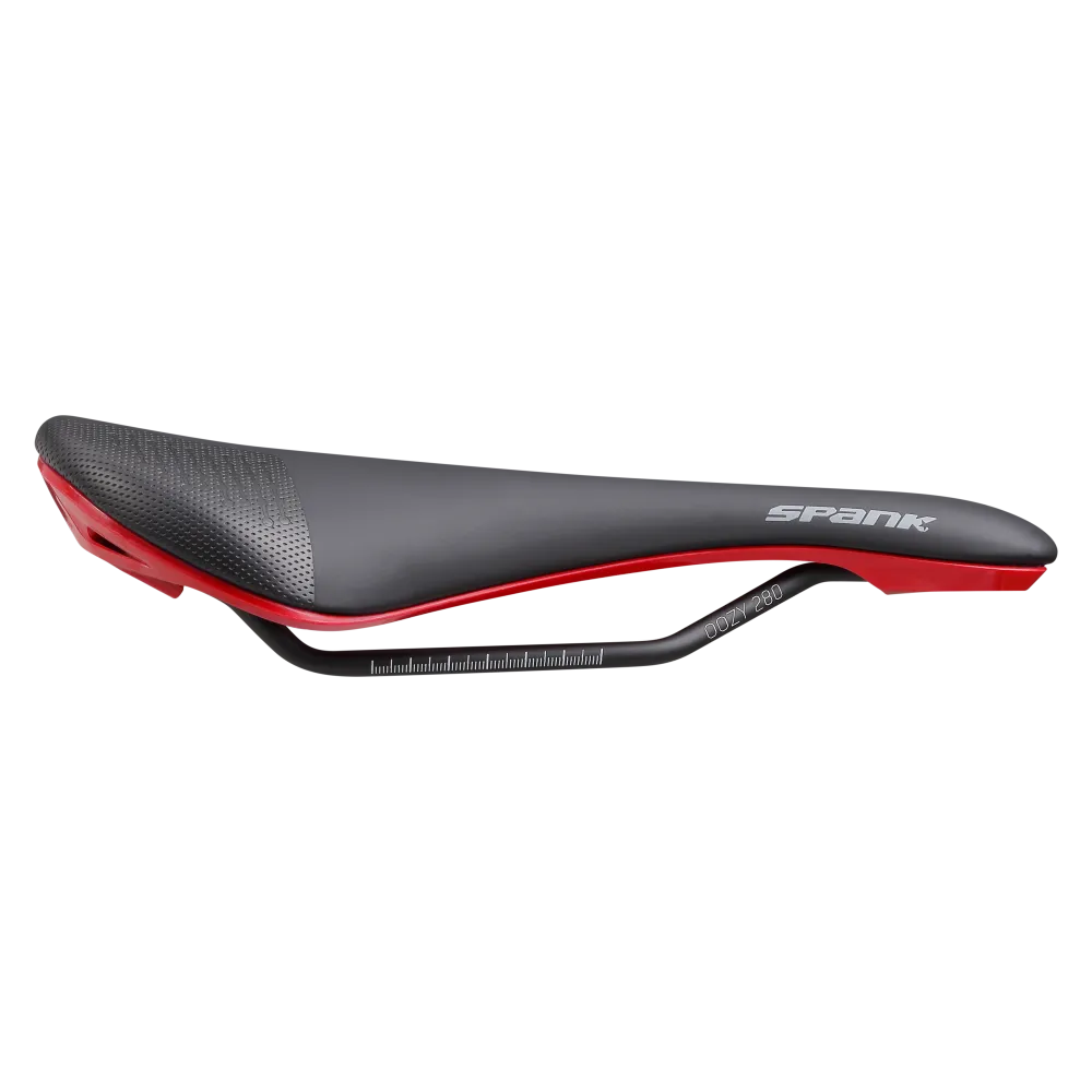 SPANK OOZY 280 144mm Zadel CrMo Rails Rood