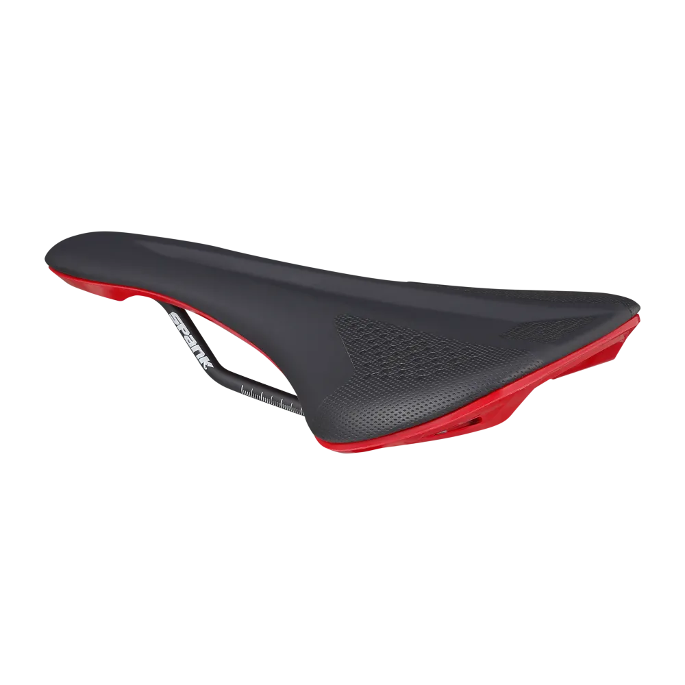SPANK SPIKE 160 Leder Zadel CrMo Rails Rood