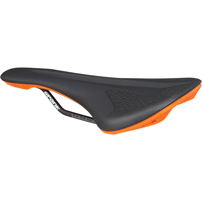 SPANK SPIKE 160 Leder Zadel CrMo Rails Oranje