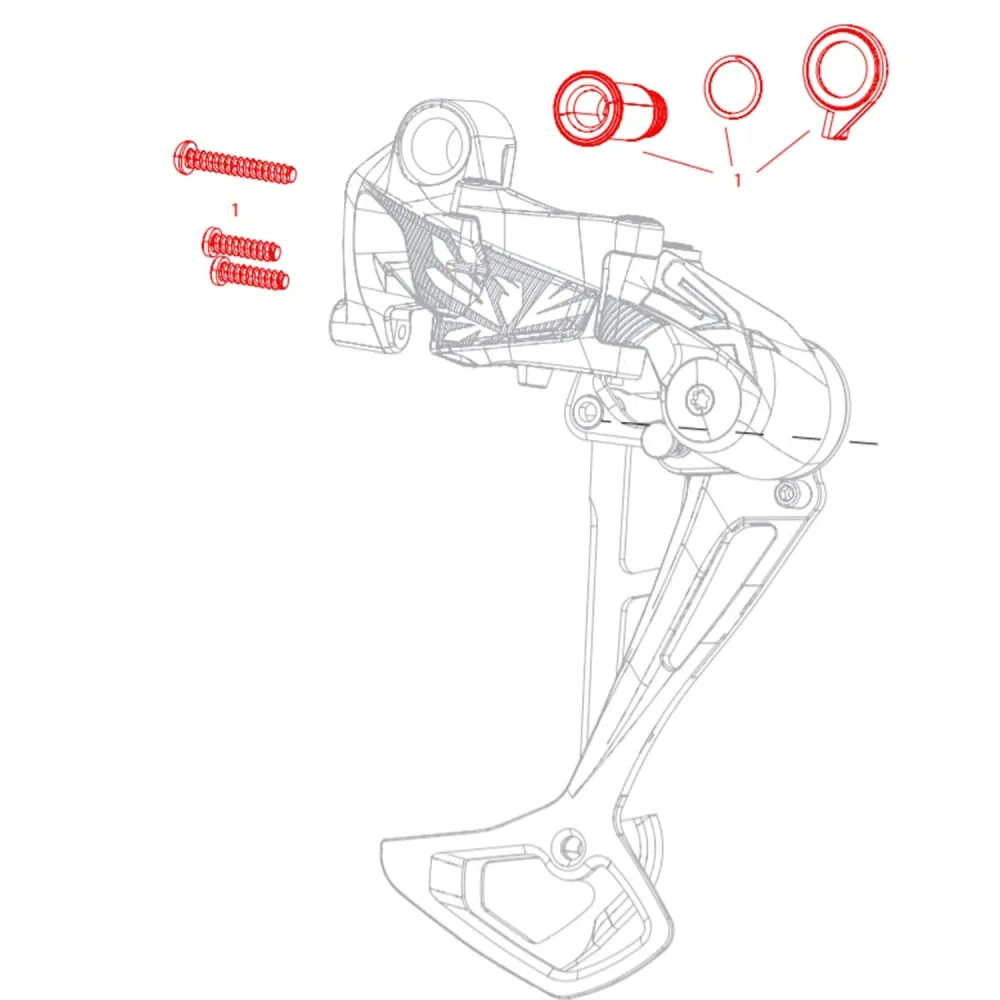 SRAM SX Eagle achterderailleur montage- en stuwschroefset
