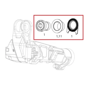SRAM RED XPLR AXS E1 montagekit achterderailleur