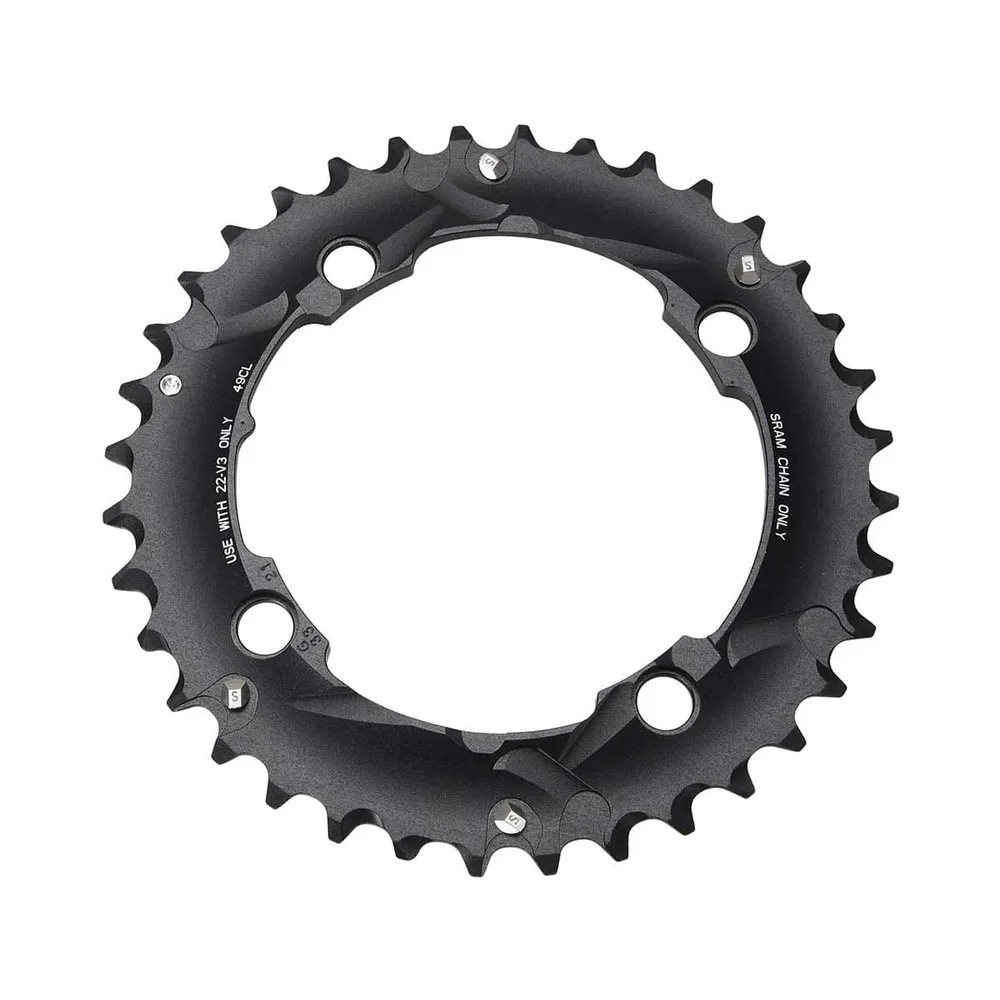 SRAM/TRUVATIV 10V 4 Gats 104mm 36 Dts L-PIN Alu Zwart Buiten Kettingblad