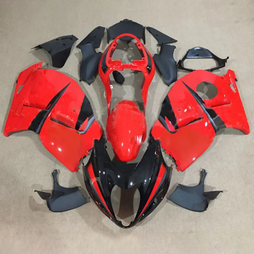 Amotopart 1999-2007 Suzuki Hayabusa GSX1300R Red & Black Style2 Fairing Kit