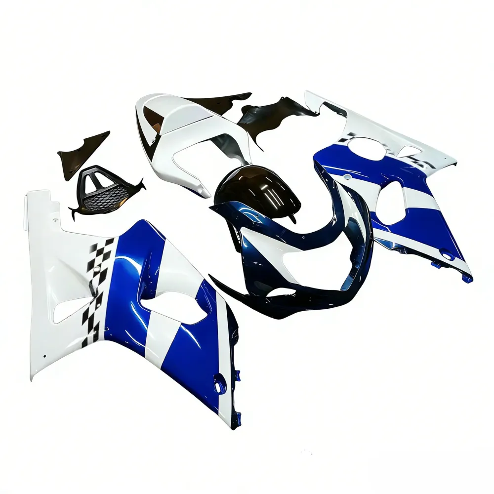 Amotopart 2000-2002 K1 K2 GSXR1000 Suzuki Blue & White Style2 Fairing Kit