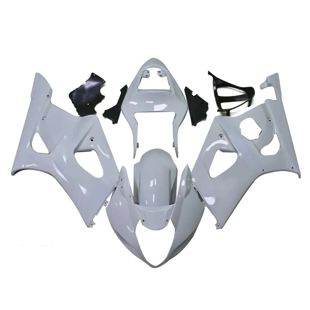 Amotopart 2003-2004 K3 GSXR1000 Suzuki White met Blue Logo Fairing Kit