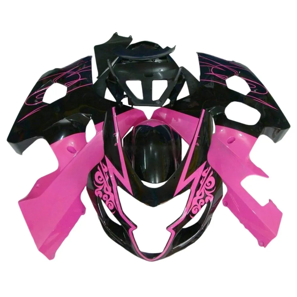 Amotopart 2004-2005 K4 GSXR 600/750 Suzuki Pink & Black Fairing Kit