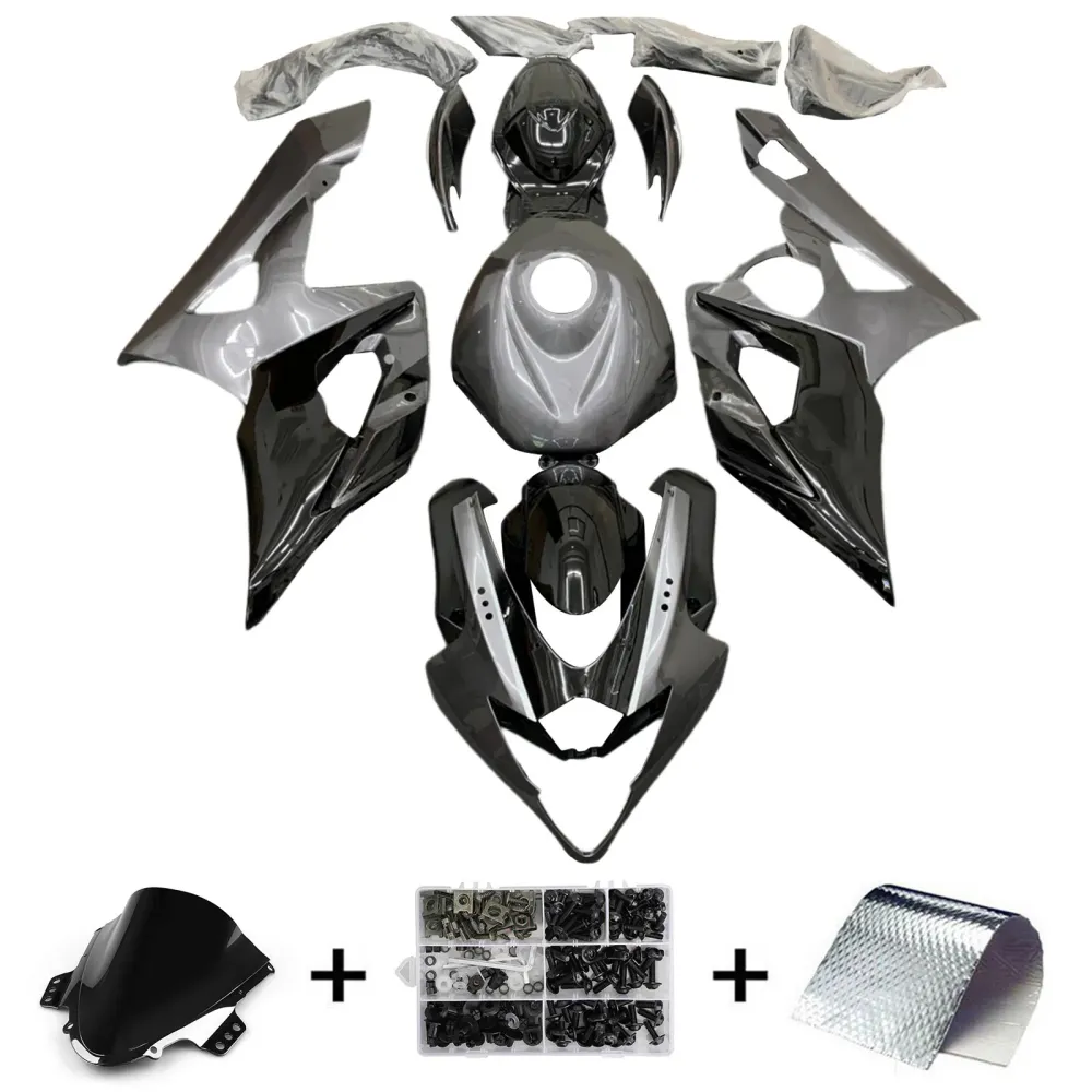 Amotopart 2005-2006 Suzuki GSXR1000 K5 Black & Gray Style2 Fairing Kit