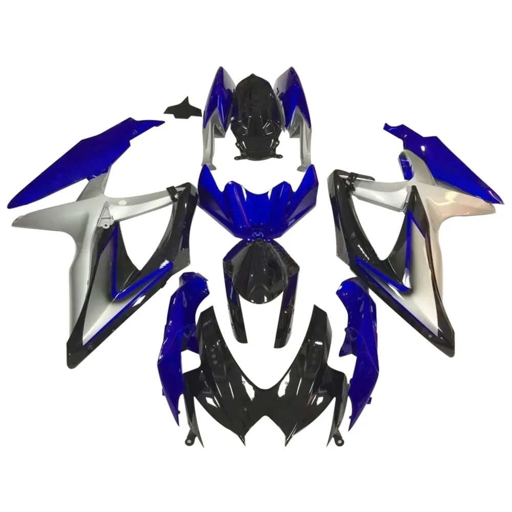 Amotopart 2006-2007 K6 GSXR 600/750 Suzuki Blue & Silver Fairing Kit