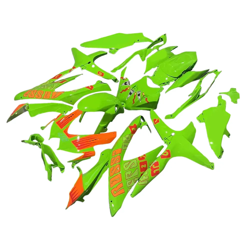 Amotopart 2008-2010 K8 GSXR 600/750 Suzuki Green & Orange Fairing Kit