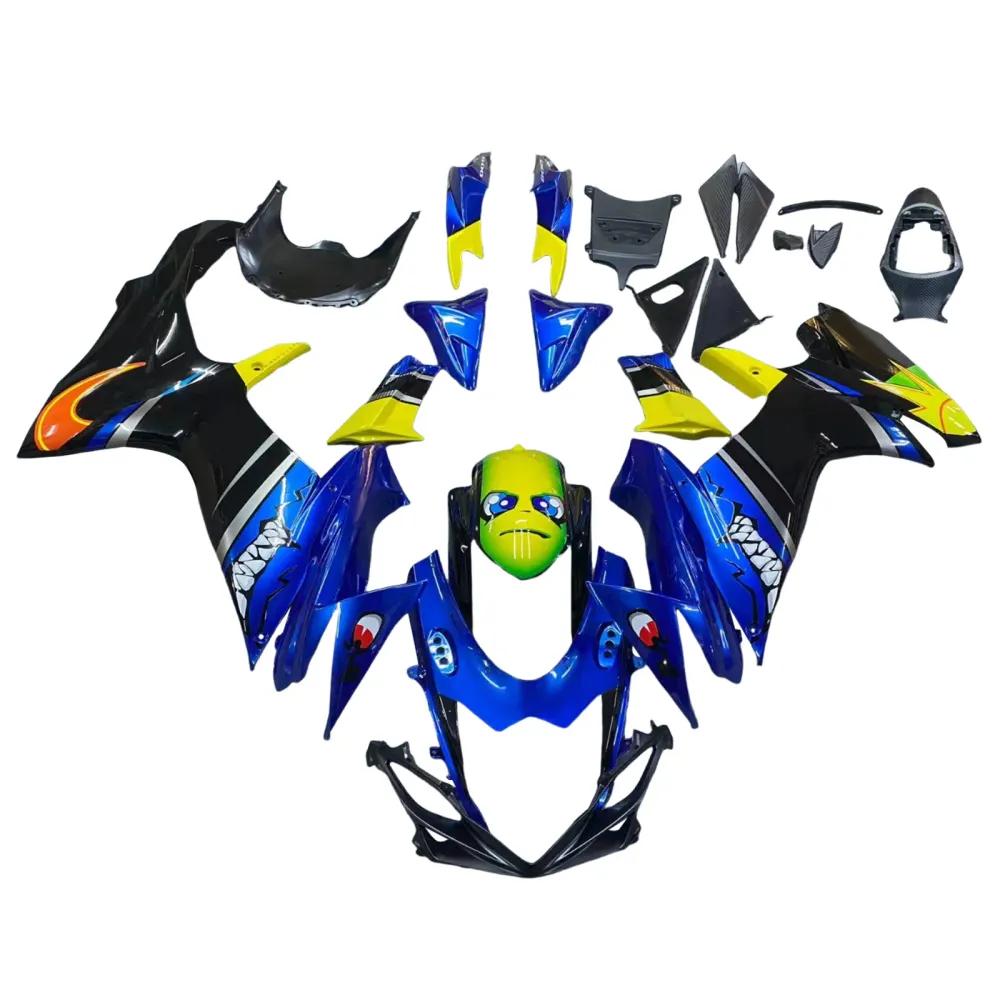 Amotopart 2011-2026 K11 GSXR 600/750 Suzuki Blauw&YGele Monster Kuipset