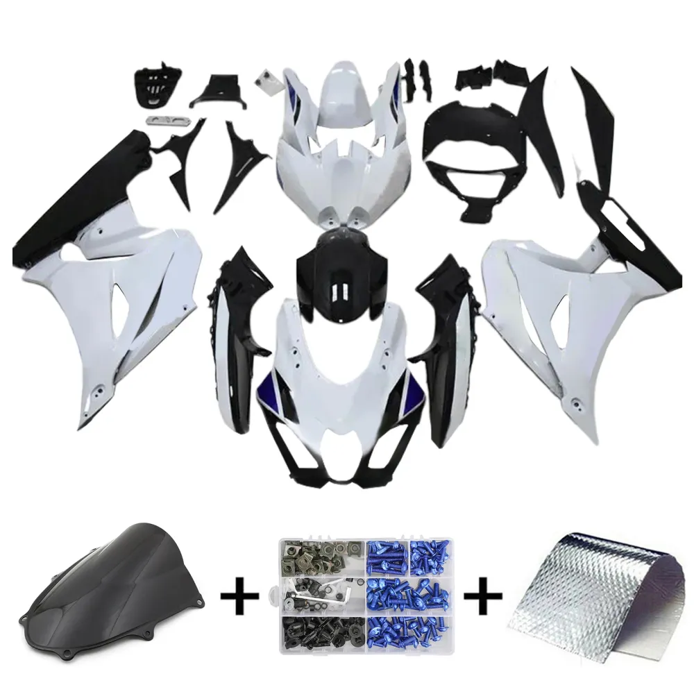 Amotopart 2017-2024 K17 GSXR1000 Suzuki White & Blue Fairing Kit