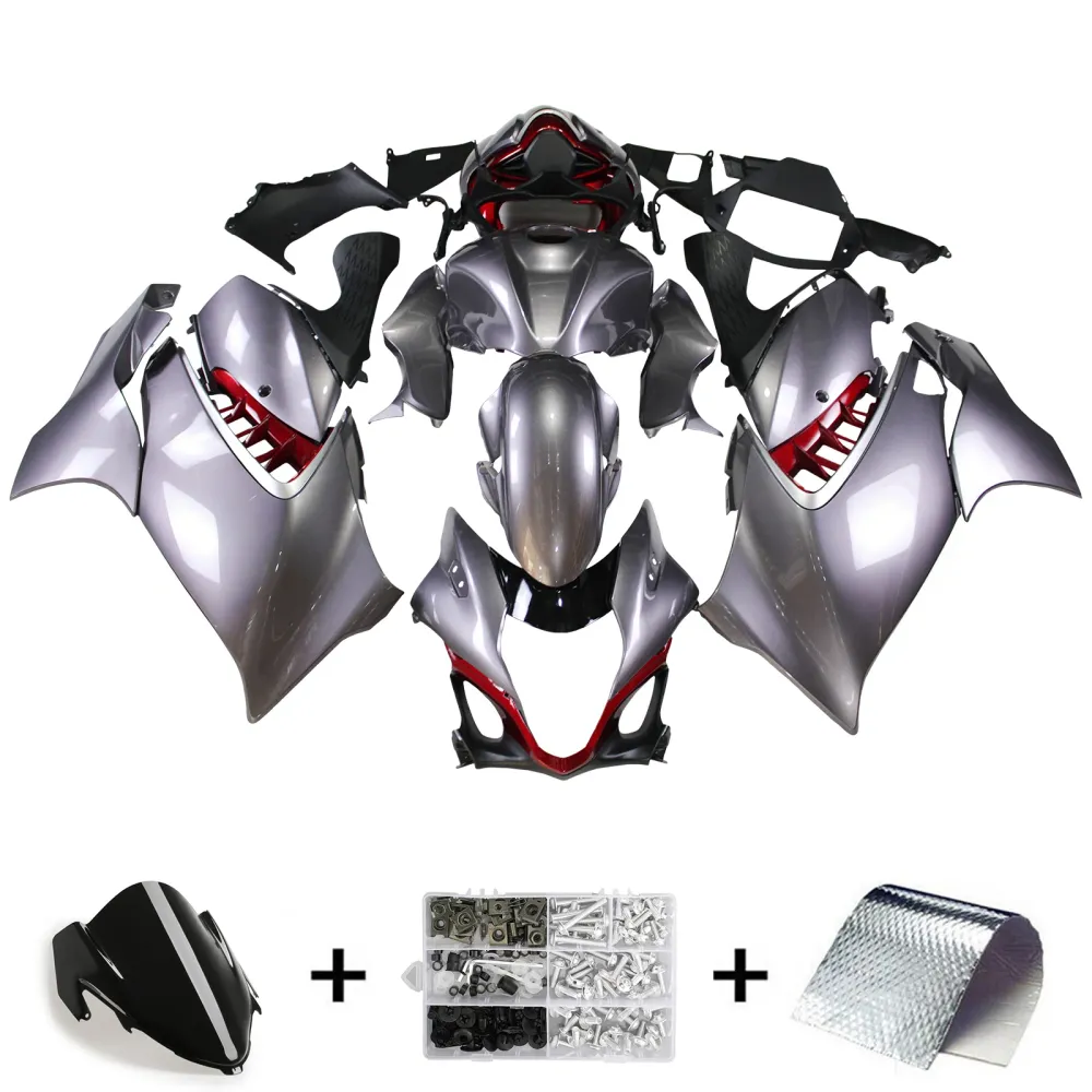 Amotopart 2021-2025 Suzuki Hayabusa GSX1300R Gray met Logo Beurskit