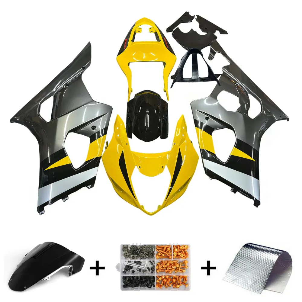 Amotopart kuip voor Suzuki GSXR1000 (2003-2004) geel&Bgebrek aan kit