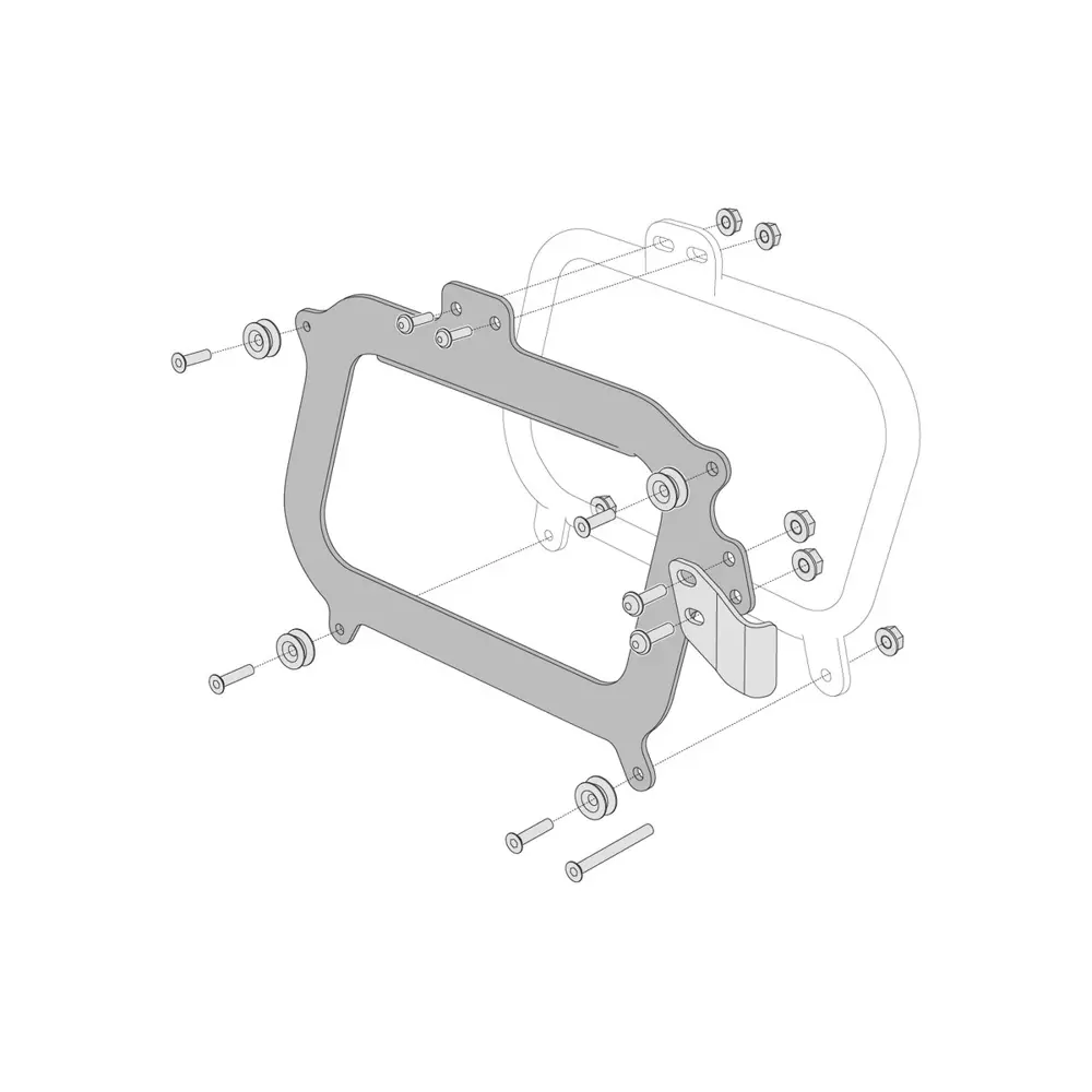 SW-Motech Trax naar Givi-adapter set voor zijkoffers
