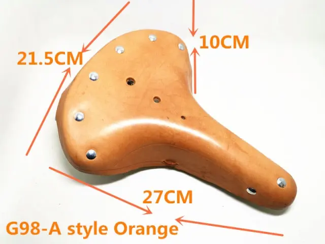 Vintage retro lederen zadel voor Brompton