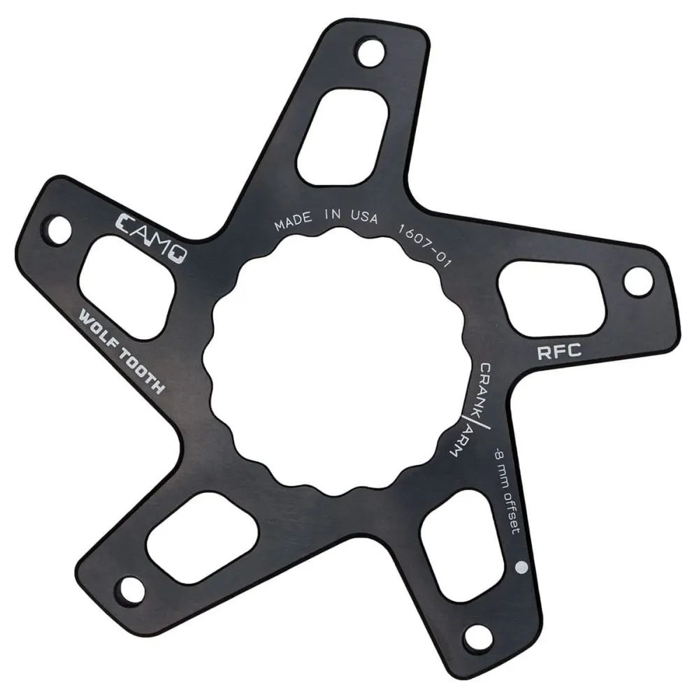 WOLF TOOTH CAMO M8 Raceface Cinch Direct Mount Offset -8mm Zwart crankstel ster