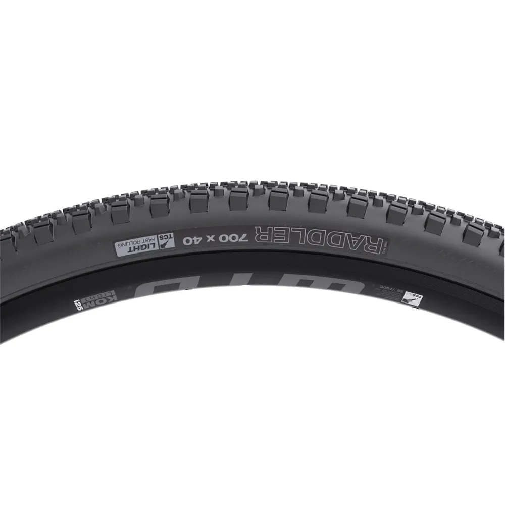 WTB RADDLER TCS LIGHT FAST ROLLING DUAL DNA SG2 700x40c Tubeless Ready Versterkt Zwart