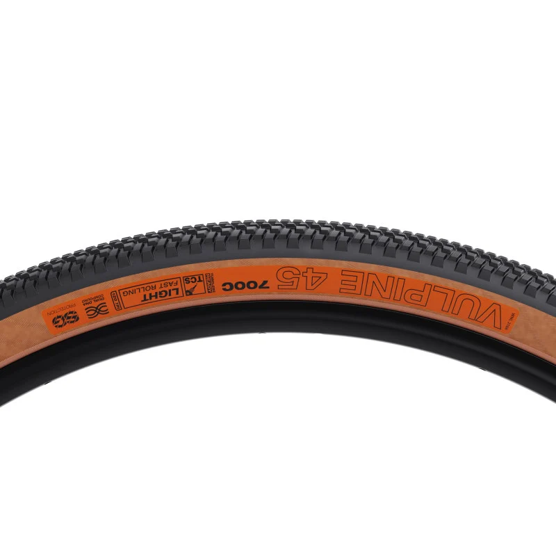 WTB VULPINE TCS LIGHT FAST ROLLING DUAL DNA SG2 120tpi 700x45c Tubeless Ready Beige band