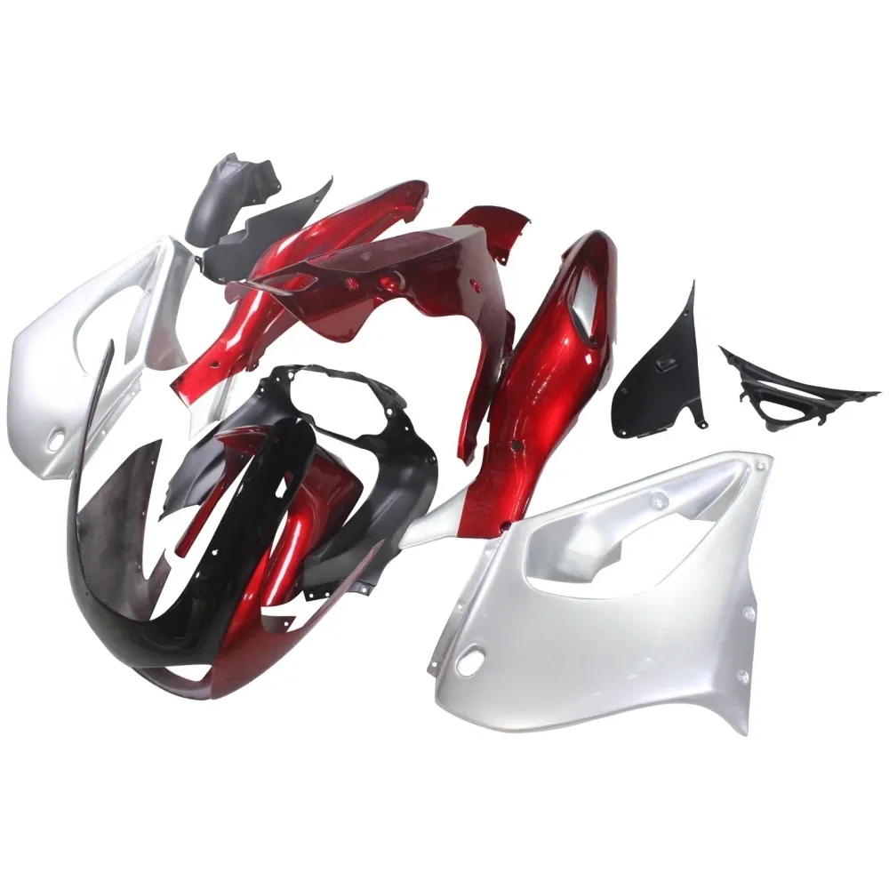 Amotopart 1997-2007 Yamaha YZF1000R Thunderace Kuip Rood&Slever Style1 Kit